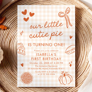 Invitation Fête d'anniversaire de notre petit chou à l'automn
