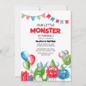 Invitation Fête d'anniversaire de notre petit monstre (Devant)