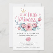 Invitation Fête d'anniversaire de notre petite princesse (Devant)