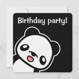 Invitation Fête d'anniversaire de Panda Mignon