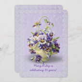 Invitation Fête d'anniversaire de Pansy (Devant / Derrière)