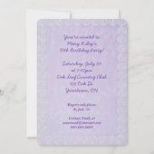 Invitation Fête d'anniversaire de Pansy (Dos)