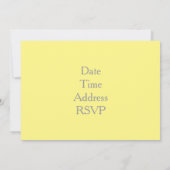 Invitation Fête d'anniversaire de papillon caricaturale pour (Dos)