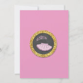 Invitation Fête d'anniversaire de parties scintillantes d'or (Dos)