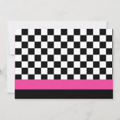 Invitation Fête d'anniversaire de Patinage à roulettes roses (Dos)