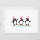 Invitation Fête d'anniversaire de patinage de glace de filles (Dos)