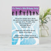 Invitation Fête d'anniversaire de patinage sur glace Invitati (Debout devant)