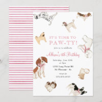 Fête d'anniversaire de Paw-ty Chien Girl Rose Anim