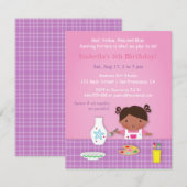 Invitation Fête d'anniversaire de peinture de poterie pour jo (Devant / Derrière)