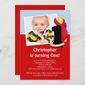 Invitation Fête d'anniversaire de petit garçon de (Devant / Derrière)