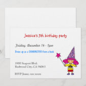 Invitation Fête d'anniversaire de petit magicien (Devant / Derrière)