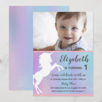 Fête d'anniversaire de photo de bébé de licorne