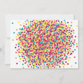 Invitation Fête d'anniversaire de photo de Funfetti (Dos)