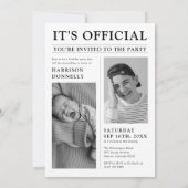 Invitation Fête d'anniversaire de photo de journal de style a (Dos)