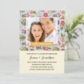 Invitation Fête d'anniversaire de photo de luau tropical (Debout devant)