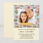 Invitation Fête d'anniversaire de photo de luau tropical (Devant / Derrière)