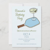 Invitation Fête d'anniversaire de Pickleball (Devant)