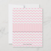 Invitation Fête d'anniversaire de Pink Chevron (Dos)