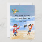 Invitation Fête d'anniversaire de pirates chasse au trésor (Dos)