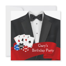 Fête d'anniversaire de poker pour hommes