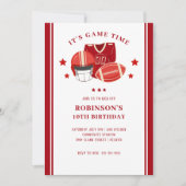 Invitation Fête d'anniversaire de pré-match de football améri (Devant)