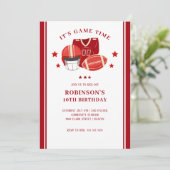 Invitation Fête d'anniversaire de pré-match de football améri (Debout devant)