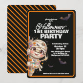 Invitation Fête d'anniversaire de premier anniversaire de mam (Devant / Derrière)