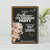 Invitation Fête d'anniversaire de premier anniversaire de mam (Debout devant)