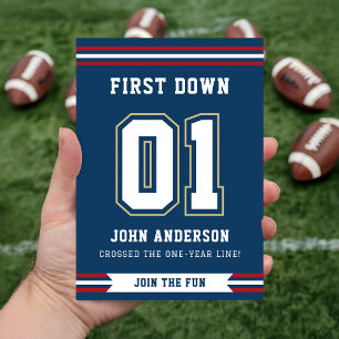 Invitation Fête d'anniversaire de première année de football 