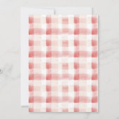 Invitation Fête d'anniversaire de première année de la fraise (Dos)
