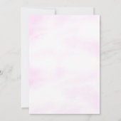 Invitation Fête d'anniversaire de première année fille rose s (Dos)