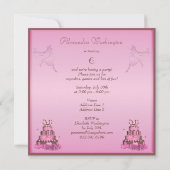 Invitation Fête d'anniversaire de Princess Cake (Dos)