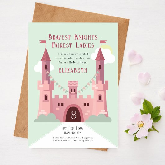 Invitation Fête d'anniversaire de princesse, Anniversaire de