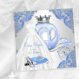 Invitation Fête d'anniversaire de princesse Cendrillon élégan