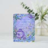 Invitation Fête d'anniversaire de princesse de conte de fée (Debout devant)