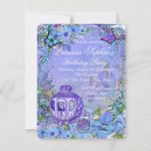 Invitation Fête d'anniversaire de princesse de conte de fée (Devant)