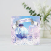 Invitation Fête d'anniversaire de princesse de conte de fées (Debout devant)