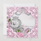 Invitation Fête d'anniversaire de princesse de conte de fées (Dos)