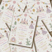 Invitation Fête d'anniversaire de princesse de conte de fées