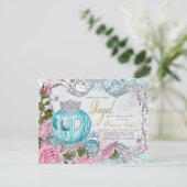 Invitation Fête d'anniversaire de princesse de conte de fées (Debout devant)