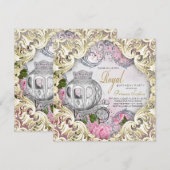Invitation Fête d'anniversaire de princesse de conte de fées (Devant / Derrière)