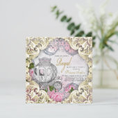 Invitation Fête d'anniversaire de princesse de conte de fées (Debout devant)