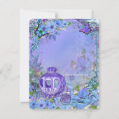Invitation Fête d'anniversaire de princesse de conte de fées (Dos)