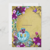 Invitation Fête d'anniversaire de princesse de conte de fées (Dos)