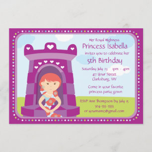 Invitation Fête d'anniversaire de princesse de la coutume HRH