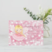 Invitation Fête d'anniversaire de princesse fée (Debout devant)