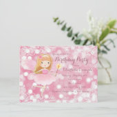 Invitation Fête d'anniversaire de princesse fée pour filles (Debout devant)