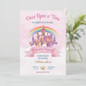 Invitation Fête d'anniversaire de princesse illustrative colo (Debout devant)