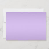 Invitation Fête d'anniversaire de princesse Violet et Or (Dos)