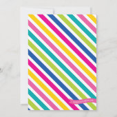 Invitation Fête d'anniversaire de pyjama de lama (Dos)